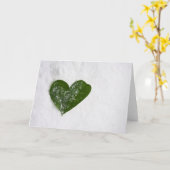 Het Romantische Hart van de Sneeuw van de Winter Kaart (Gele Bloem)