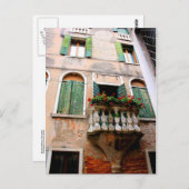 Het romantische Perspectief van het Balkon Briefkaart (Voorkant / Achterkant)