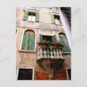 Het romantische Perspectief van het Balkon Briefkaart (Voorkant)