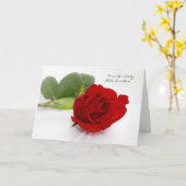 Het romantische Rood nam de Liefde van I u slechts Kaart (Gele Bloem)