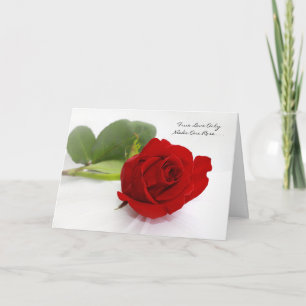 Het romantische Rood nam de Liefde van I u slechts Kaart