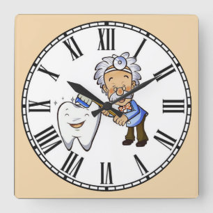Het Romeinse cijfer van de Dentist Vierkante Klok