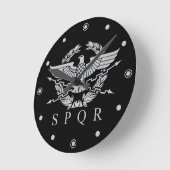 Het Romeinse Embleem van het Rijk - SPQR Ronde Klok (Hoek)