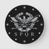 Het Romeinse Embleem van het Rijk - SPQR Ronde Klok (Voorkant)