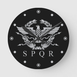 Het Romeinse Embleem van het Rijk - SPQR Ronde Klok