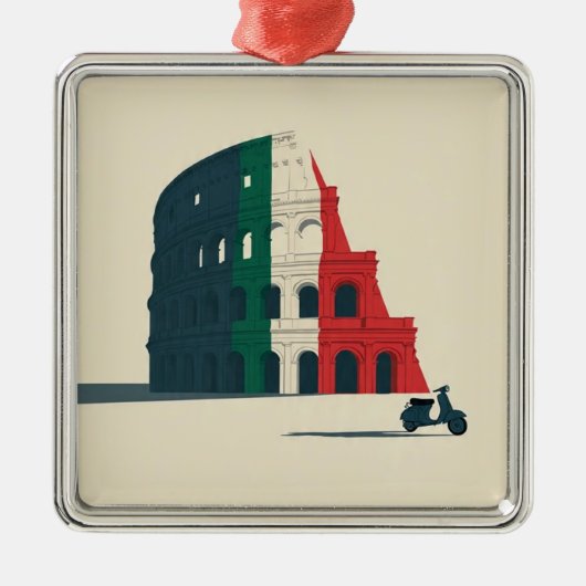 Het "Romeinse Kerstmis" Verzamel Metalen Ornament (Voorkant)