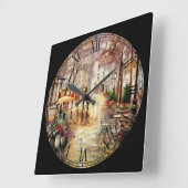 Het Romeinse Rain Fine Art-cijfer binnenlopen Vierkante Klok (Hoek)