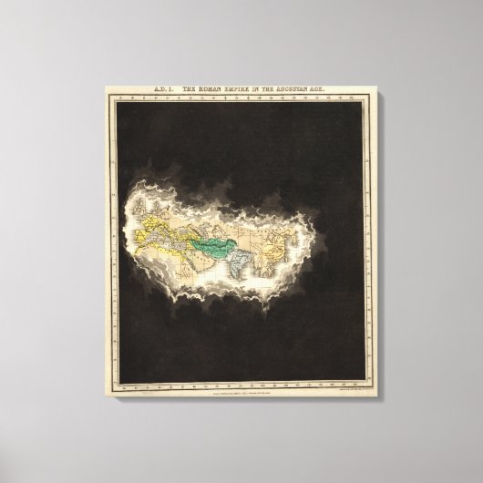 Het Romeinse Rijk in de Augustaanse leeftijd 1 AD Canvas Afdruk (Voorkant)