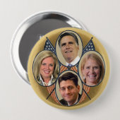 Het Romney Ryan Team Ronde Button 4,0 Cm (Voorkant /achterkant)