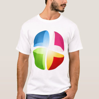 Het ronde ontwerp van de bal t-shirt