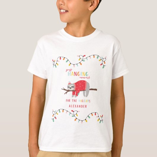 Het rondhangen van de feestelijke feestdag t-shirt (Voorkant)