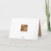 Het rood bloeit Notecard Kaart (Achterkant)