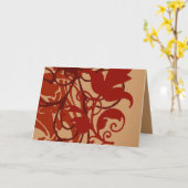 Het rood bloeit Notecard Kaart (Gele Bloem)