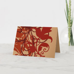 Het rood bloeit Notecard Kaart