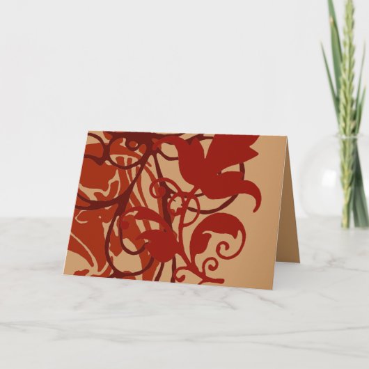 Het rood bloeit Notecard Kaart (Voorkant)