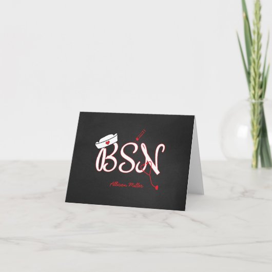 Het rood BSN dankt u kaarten, de gift van Bedankkaart (Voorkant)