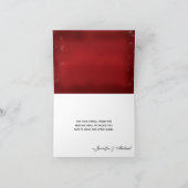 Het rood en het Huwelijk van de Sneeuwvlok Whi Bedankkaart (Binnen)