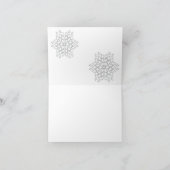 Het rood & het Goud haken de Sneeuwvlok van het Feestdagen Kaart (Binnen)