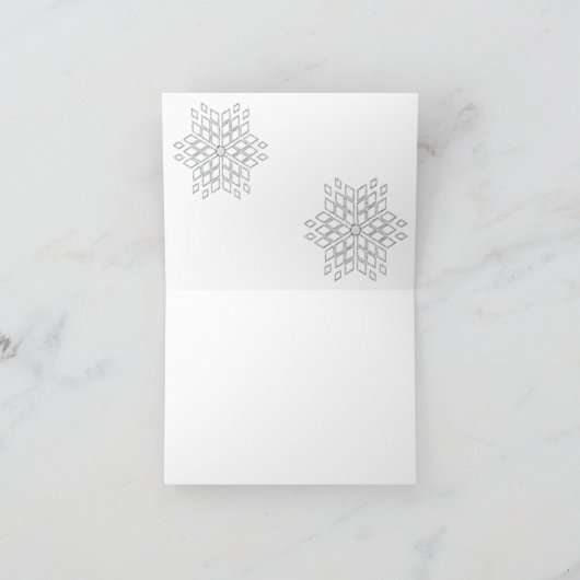 Het rood & het Goud haken de Sneeuwvlok van het Feestdagen Kaart (Binnen)