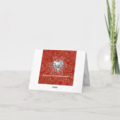 Het rood & het Goud haken de Sneeuwvlok van het Feestdagen Kaart (Achterkant)