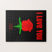 Het rood nam de Liefde toe van I u in verwarring Legpuzzel (Horizontaal)