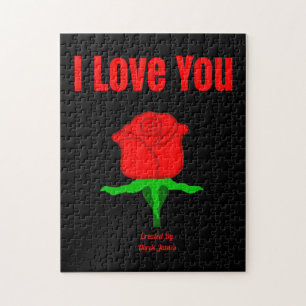 Het rood nam de Liefde toe van I u in verwarring Legpuzzel