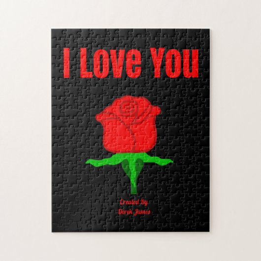 Het rood nam de Liefde toe van I u in verwarring Legpuzzel (Verticaal)