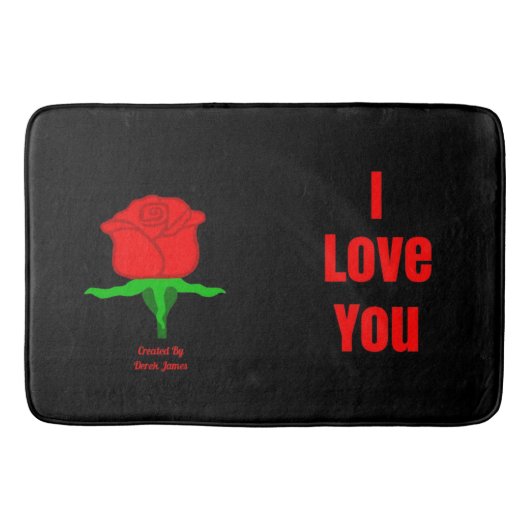Het rood nam de Liefde van I u Badmat toe (Voorkant)