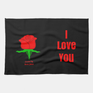 Het rood nam de Liefde van I u de Handdoek van de
