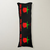 Het rood nam de Liefde van I u het Hoofdkussen van Lichaamskussen (Voorkant Verticaal)