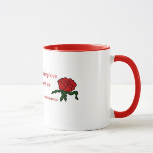 Het rood nam de Mok van de Koffie van het Citaat (Rechts)