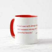 Het rood nam de Mok van de Koffie van het Citaat (Voorkant links)