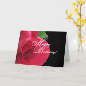 Het rood nam het Gelukkige Wenskaart van de Kaart (Gele Bloem)