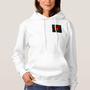 Het rood nam het Witte Pit Hoodie van de Vrouwen