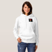 Het rood nam het Witte Pit Hoodie van de Vrouwen (Voorkant volledig)