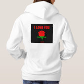 Het rood nam het Witte Pit Hoodie van de Vrouwen (Achterkant)