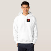 Het rood nam het Witte Pit Hoodie van het Man van (Voorkant volledig)