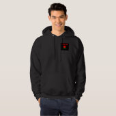 Het rood nam het Zwarte Pit Hoodie van het Man van (Voorkant volledig)