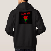 Het rood nam het Zwarte Pit Hoodie van het Man van (Achterkant)