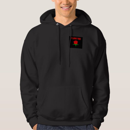 Het rood nam het Zwarte Pit Hoodie van het Man van (Voorkant)