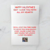 Het ROOD NAM met een KAART van de VALENTIJNSDAG (Binnen)