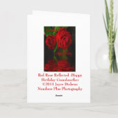 Het rood nam Nagedacht - de Gelukkige Grootmoeder Kaart (Achterkant)