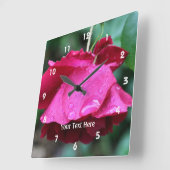 Het rood namen en de Natuur van Regendruppels toe Vierkante Klok (Hoek)