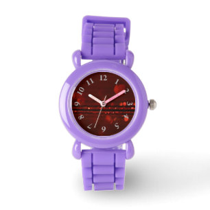 Het rood schittert horloge