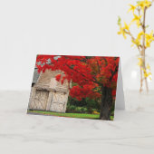 Het Rood van de herfst Kaart (Gele Bloem)