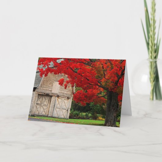 Het Rood van de herfst Kaart (Voorkant)