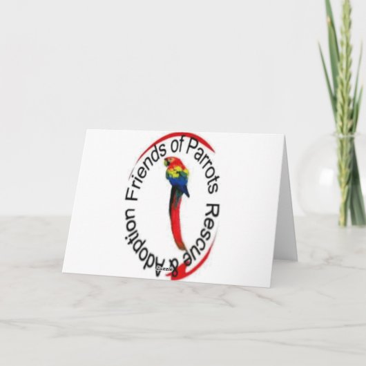 Het Rood van de Kaart van de papegaai (Achterkant)