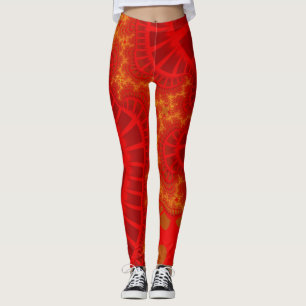 Het Rood van de Kers van de douane mengt Leggings