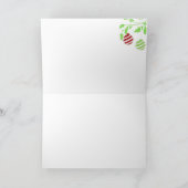 Het Rood van de Kerstkaart van de foto met Feestdagen Kaart (Binnen)