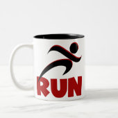 Het Rood van de LOOPPAS Tweekleurige Koffiemok (Links)